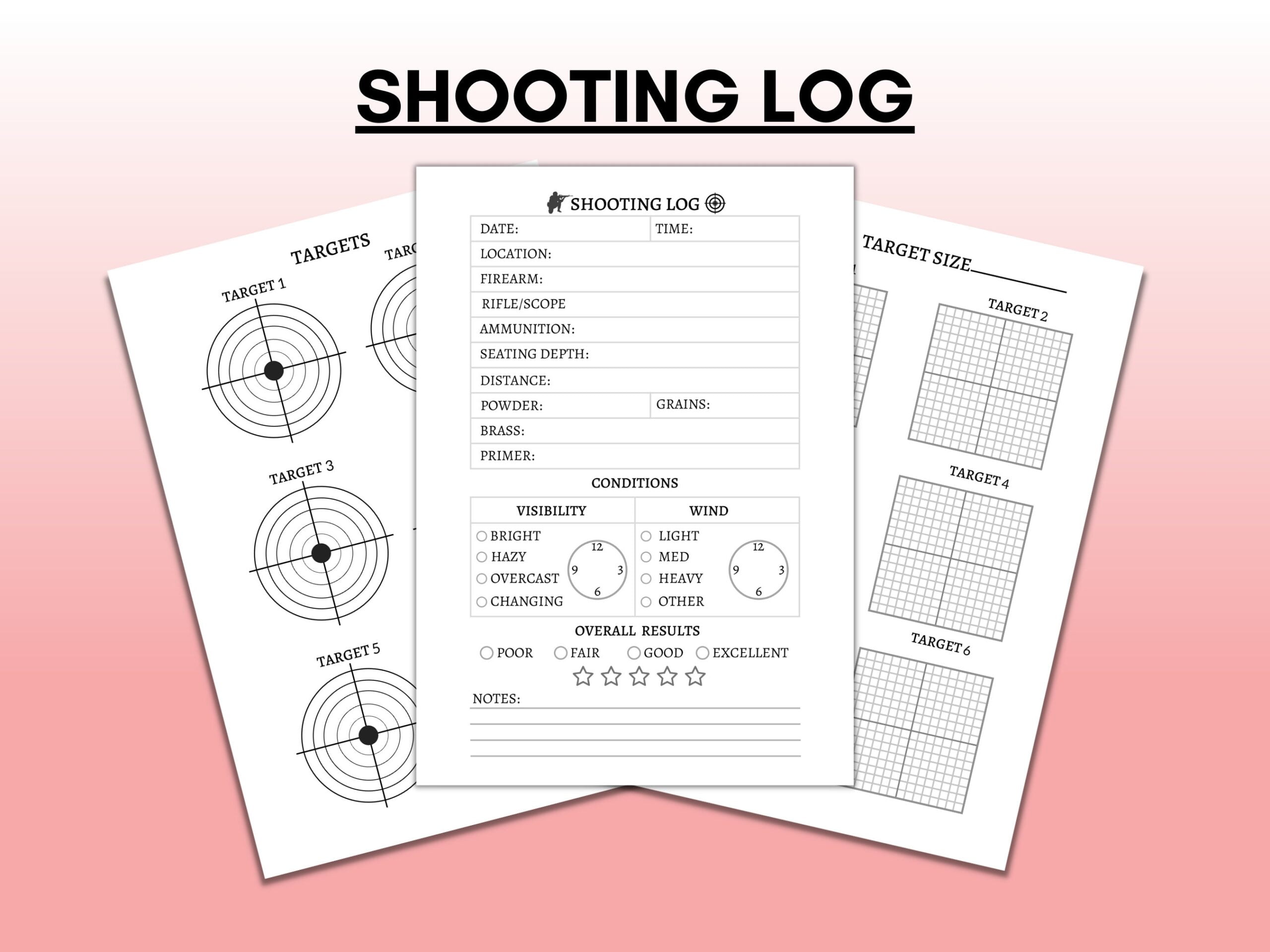 Printable Shooting Log Book Template Printable Templates Free