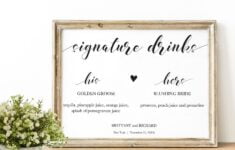 Signature Drinks 8x10 DIY Sign INSTANT DOWNLOAD Editable Text Etsy Signature Drinks Signature Drinks Sign Signature Cocktails Wedding