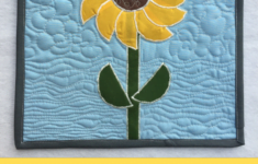 Simple And Fast Sunflower Mini Quilt Flower Quilt Patterns Sunflower Quilts Mini Quilt