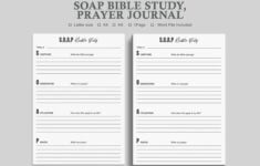 SOAP Bible Study Prayer Journal Grafik Von Watercolortheme Creative Fabrica