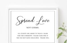 Spread love not germs free printable Dana Osborne Design