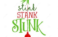 Stink Stank Stunk Calligraphy Phrase For Christmas Stock Vector Illustration Of Quotes Holiday 161426209