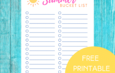 Summer Bucket List Free Blank Printable A Purposeful Home