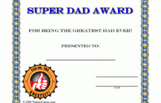 Super Dad Award Certificate FREE Printable EBook Super Dad Certificate Templates Inspirational Printables