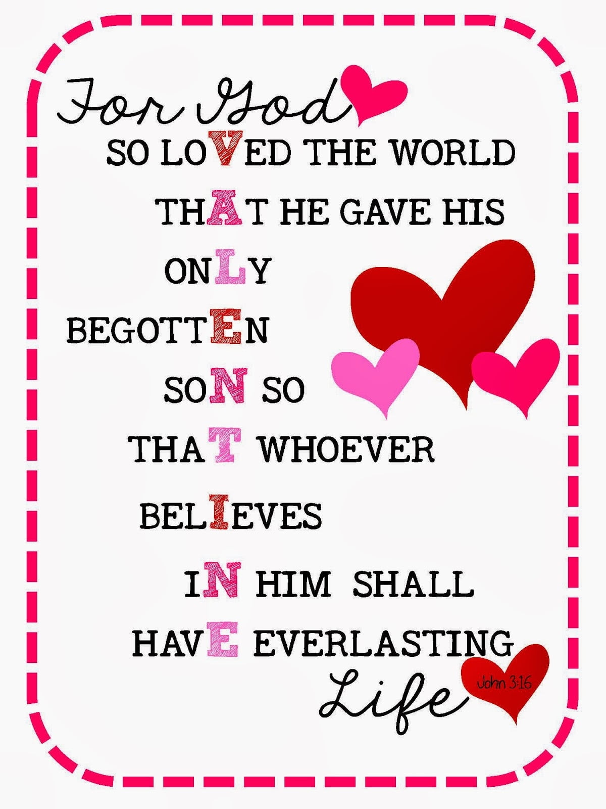 John 3 16 Free Printable Free Printable