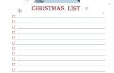 Template For Christmas To Do List With Flat Vector Image