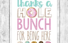 Thanks A Hole Bunch Doughnut Party Pun Word Art Printable Etsy Doughnut Party Donut Birthday Parties Donut Themed Birthday Party