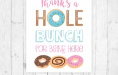 Thanks A Hole Bunch For Being Here Sign Printable Donuts Sign Donut Party Sign Treat Sign Donut Party Decor Donut Bar Sign Donut Birthday Pun Word Art