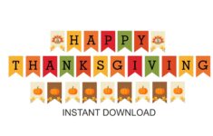 Thanksgiving Banner Printable Happy Thanksgiving Banner Etsy Finland