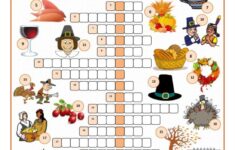 Thanksgiving Crossword Puzzl English ESL Worksheets Pdf Doc