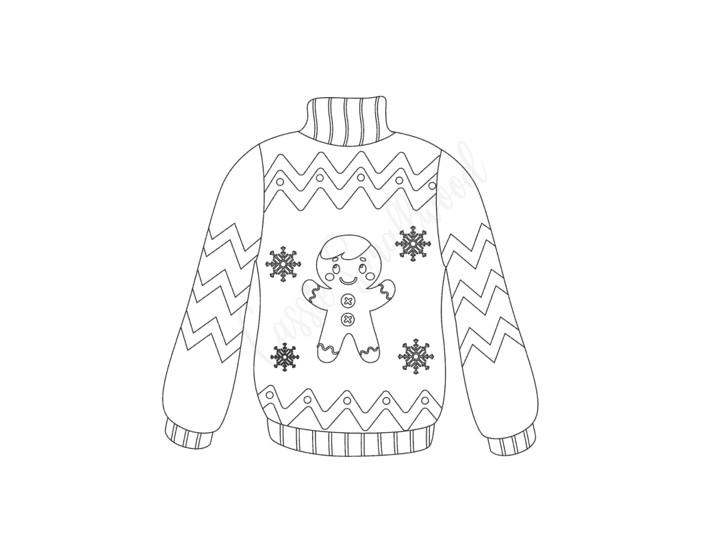 Christmas Sweater Template Printable Free