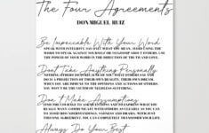 The Four Agreements Leinwanddruck Von Typutopia Society6