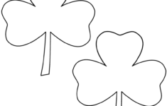 Three Leaf Clovers 2 Clovers Coloring Page St Patrick s Day