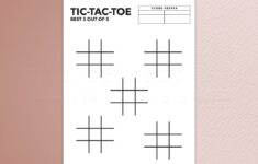 Tic Tac Toe Printable Board Game Board Game Template Blank Etsy New Zealand
