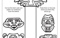 Totem Pole Printables COLORINGDOO Native American Totem Totem Pole Totem