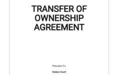 Transfer Of Ownership Agreement Template Google Docs Word Apple Pages Template