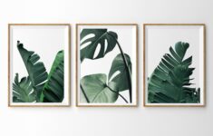 Tropical Leaf Print Set Of 3 Prints Botanical Wall Art Gallery Etsy sterreich