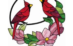 Two Cardinal Stained Glass Pattern Crealandia