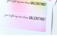 Valentine s Day Glow Stick Valentine Printable See Vanessa Craft