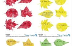 Watercolor Thankful Leaves Free Printable The Quiet Grove