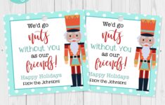 We d Go Nuts Without You As Our Friends Gift Tag Editable Etsy