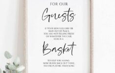 Wedding Bathroom Basket Sign Printable Wedding Restroom Sign Etsy de