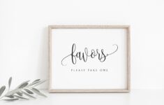 Wedding Favor Sign Printable Favor Sign Template Wedding Etsy