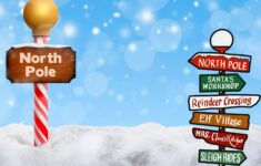 Welcome To The North Pole Sign FREE Download