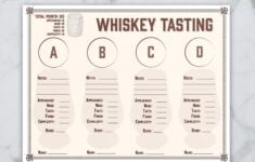 Whisky Tasting Sheet F r 4 Tastings Whisky Tasting Party Etsy de