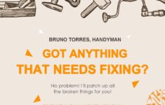 WORD Of Orange Cream Handyman Flyer docx WPS Free Templates