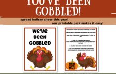 You ve Been Gobbled Fun Thanksgiving Activity Printable The Art Kit