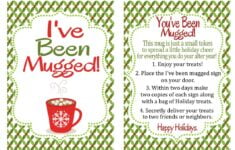 You ve Been Mugged Printable Instructions Sign And Etsy de