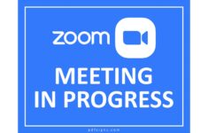 Zoom Meeting In Progress Sign Free PDF Signs