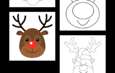 10 Best Reindeer Free Printable Faces Printablee