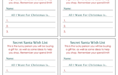 10 Best Secret Santa List Printable Printablee