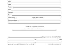 35 Permission Slip Templates Field Trip Forms