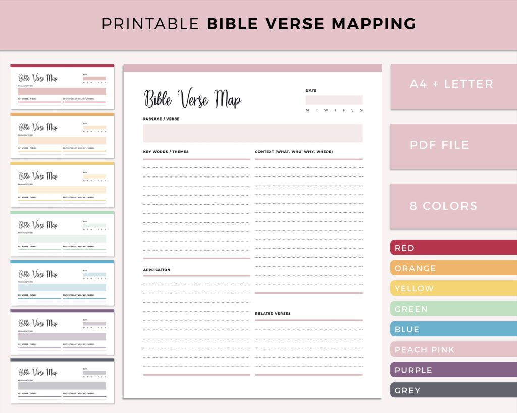 Bible Verse Mapping Printable Bible Verse Mapping Journal Etsy De