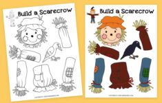 Build A Scarecrow Printable Fall Kids Activity Mrs Merry