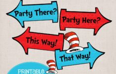 Dr Seuss Arrows Free Printables Adorable Dr Seuss Cat In The Hat Inspired Printable Party Free Printables Party Printables Seuss