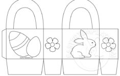 Easter Basket Printable Coloring Page Easter Template