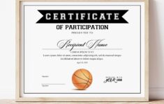 EDITABLE Basketball Certificate Template Printable Sports Etsy In 2023 Participation Award Certificate Templates Certificate Design Template