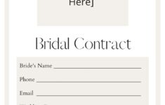 Editable Bridal Makeup Contract Template Etsy