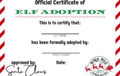 Elf Adoption Certificate Free Elf On The Shelf Printables Natural Beach Living