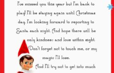 Elf On The Shelf Letter free Printable Elf On Shelf Letter Elf Letters Christmas Elf