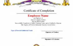 Explore Our Example Of Forklift Certification Certificate Template Training Certificate Certificate Templates Certificate Of Completion Template