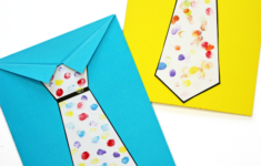 Father s Day Tie Card with Free Printable Tie Template Messy Little Monster