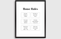 Fillable Airbnb House Rules Sign House Rules Printable Etsy de