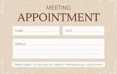 Free And Customizable Appointment Templates