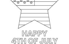 Free Happy 4th Of July Coloring Page JPG PDF Template