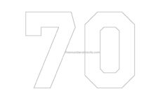 Free Jersey Printable 70 Number Stencil Freenumberstencils